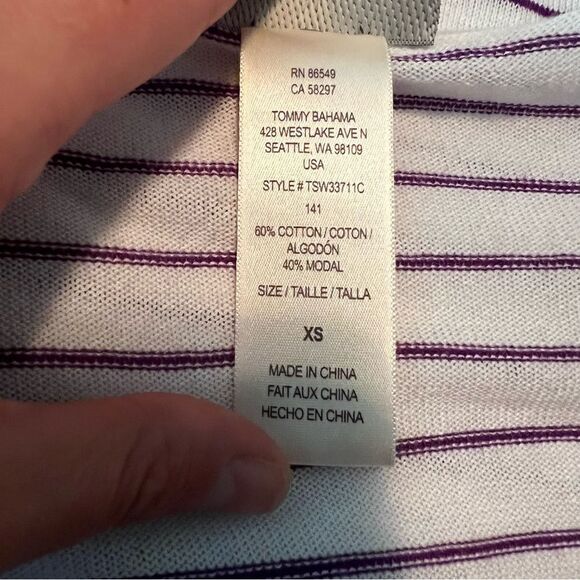 Tommy Bahama striped asymmetric sweater - Picture 5 of 10